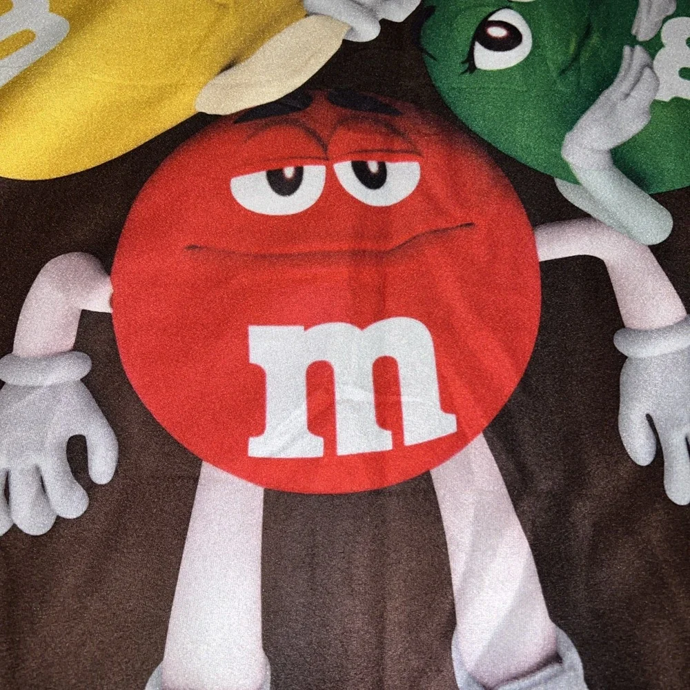 M&Ms Fleece Lightweight‎ Throw Blanket Mars Chocolate Candy Characters 60
